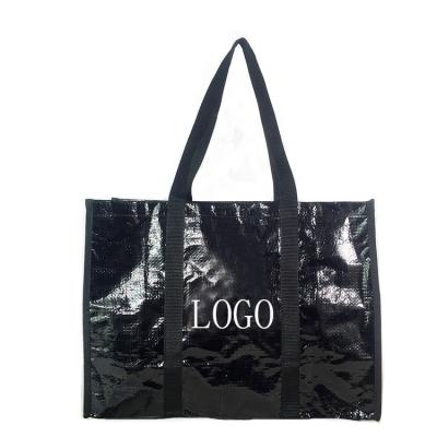 China Eco Trending Hot Products Cheap Portable Laminated PP Woven Shopping Bags With Logo for sale