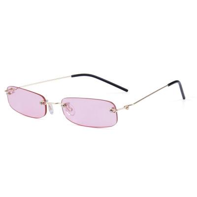 China Fashion Sunglasses Women's Sunglasses Rectangular Metal Frame Fashion Women's UV 400 Sunglasses for sale