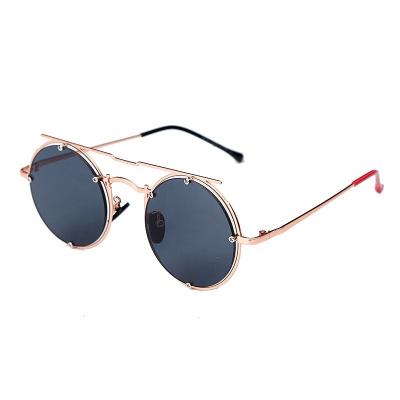 China Fashion sunglasses round fashionable film women's sunglasses metal colors retro frame sunglasses and men's sunglasses for sale