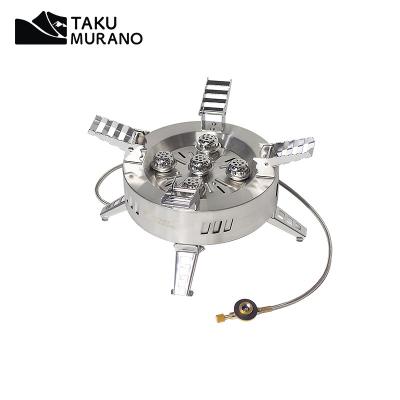 China Have A Portable Outdoor Hiking Camping Stove Windproof Big Firepower 5 Heads for sale