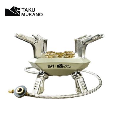 China High Power Mini Portable Outdoor Camping Stove Energy Saving Barbecue Cooker Use Butane Cartridge Gas for sale