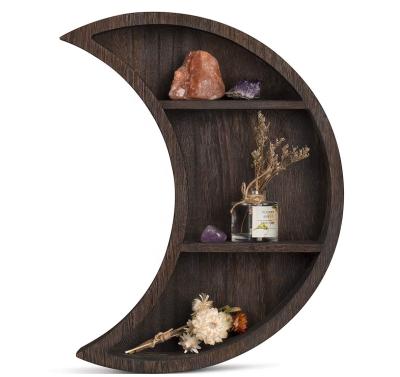 China Adjustable Wall Mounted Moon Floating Shelf (Height) for Storage and Decoration for Room for sale