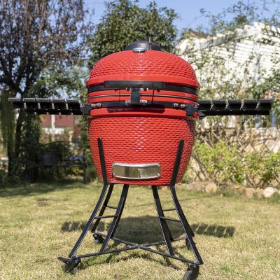 China 29 Inch Japanese Commercial Outdoor Green Charcoal XL Ceramic BBQ Easily Assembled Grill And Smoker for sale