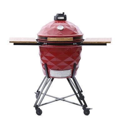 China Beautiful China Size 22inch Adjustable Professional Ceramic BBQ Grill Maker Charcoal Barbecue Kamado Grill Pizze Oven MCD for sale