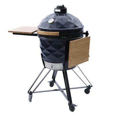 China Professional China Ceramic BBQ Grill Adjustable Size 22inch MCD Diamond Beautiful Used For For Outdoor Cooking Bono Kamado Grill for sale