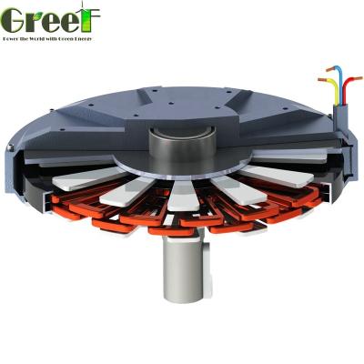 China Aluminum alloy 20kW axial flow coreless permanent magnet generator for vertical wind turbine for sale