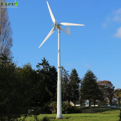 China Aluminum body+copper wire+Nd-Fe-B low wind speed pitch 5KW 10KW 20KW 30KW control shaft horizontal wind turbine for sale