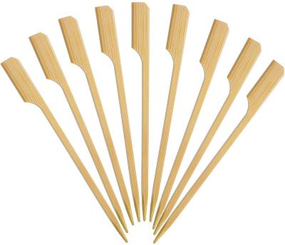 China Disposable Bamboo Picks Wooden Paddle Wooden Fruit Picks Bamboo Skewers Toothpicks For Cocktail, Appetizers, Fruit, Sandwich, BBQ Snacks for sale