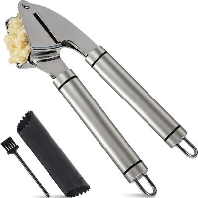 China Dishwasher Sustainable Safe and Garlic Press, Stainless Steel Garlic Meat Grinder, Garlic Crusher and Rustproof Premium Peeler Set for sale