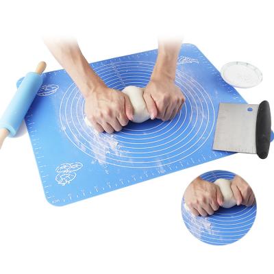 China Sustainable Silicone Pastry Mat For Pastry Rolling With Measures Non Stick Baking Mat Dough Rolling Mat for sale