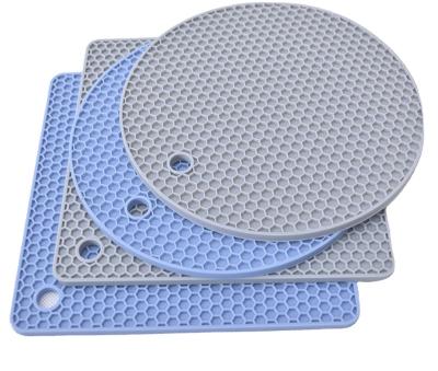 China Viable Kitchen Utensil Hot Sale Amazon Honeycomb Silicone Honeycomb Mat Silicone Coaster Heat Resistant for sale