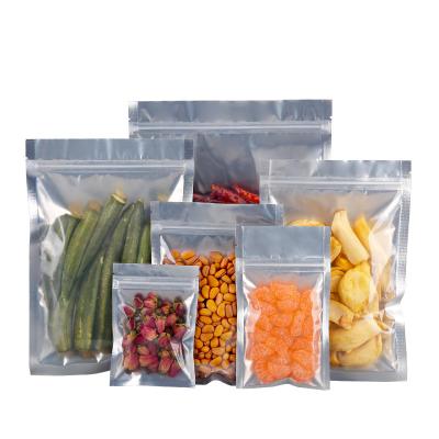 China Convenient Aluminum Foil Bags Resealable Mylar Reusable Food Pouches Bags With Zip Lock Sealable Treat Bags For Snacks for sale