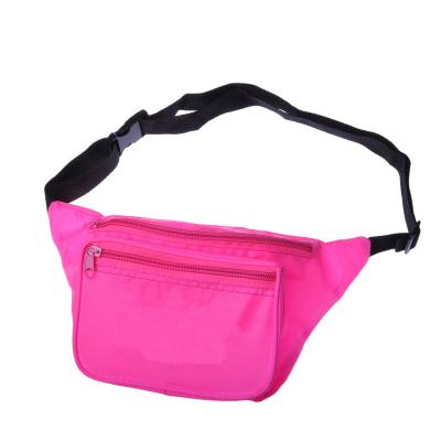 China Beautiful Design SMT 3 Water Proof Pocket Sports Fanny Pack Neon Pussy Pack Colorful Nylon Waist Bag Wholesale for sale