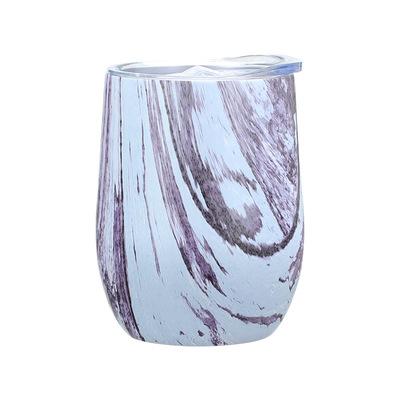 China Sustainable High Quality Double Wall Egg Tumbler Wine Cup Powder Coated Stainless Steel Insulated Wine Tumbler for sale