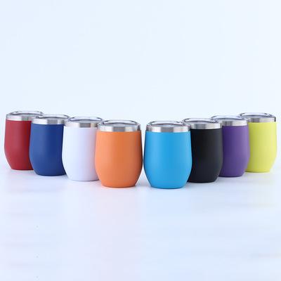 China PORTABLE Wholesale Leakproof Coffee Mug Wine Beer Stainless Steel Tumbler With Plastic Lid 12oz for sale