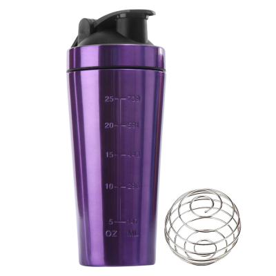 China Shaker Bottle 25oz Stainless Steel Bottle PORTABLE Protein Water Bottle Insulated Shaker for sale