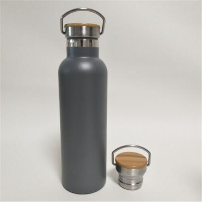 China PORTABLE Stainless Steel Water Sports Bottle Thermos Stainless Steel Water Bottle with Bamboo Lid for sale