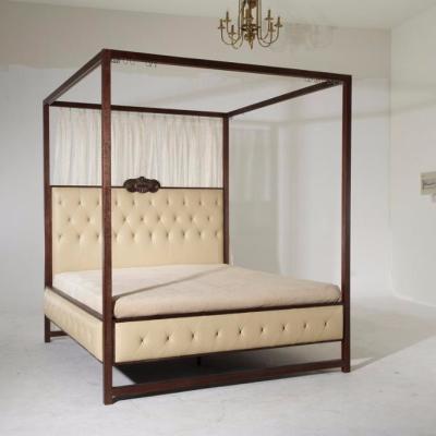 China Bedroom furniture from china supplier-JL&C Antique fashion luxury American king size wooden bed AB10-01 for sale