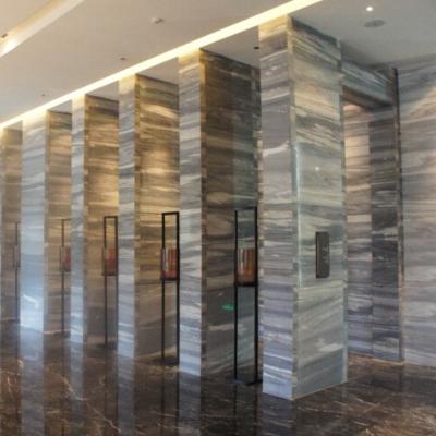 China Modern factory high quality luxury blue and white direct sales striped floor and wall tiles marble slab for sale