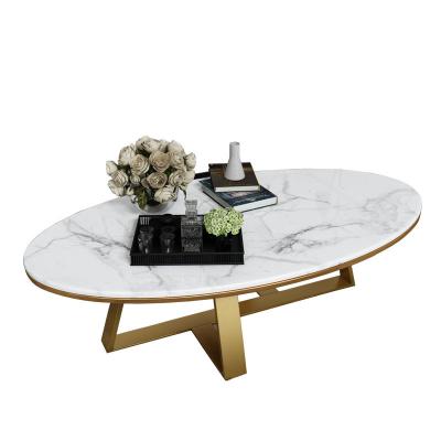 China (Other) Family Living Room Hotel Lobby Combination Tea Table Customized Adjustable Metal Stainless Steel Marble Coffee Table for sale