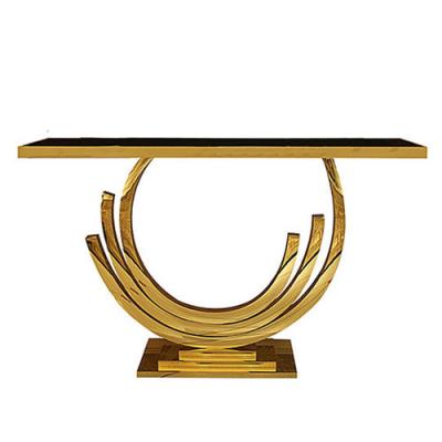 China Nordic newest style light luxury modern sidetable console table (other) adjustable against the wall stainless steel shelf for sale