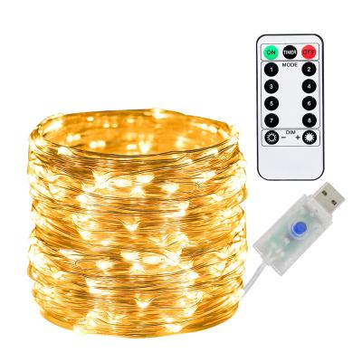 China LED String Lights Color Changing Double Socket Color In 0.42mm Copper Wire Decorative Fairy Lights for sale