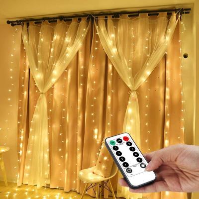 China Plastic+Copper String Lights USB Curtain Powered Fairy Lights For Party Bedroom Wall 8 Modes Ideal For Home Wedding Outdoor for sale