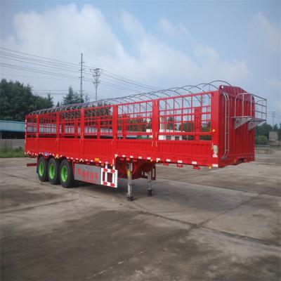 China Truck trailer 60T animal/pig/livestock/poultry transport trailer for sale in Senegal semi trailer for sale