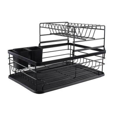 China Durable Dish Drying Rack Two Tiers Multifunctional Dish Storage Basket And Kitchen Tool, Dish Bowl Dish Drain Rack for sale