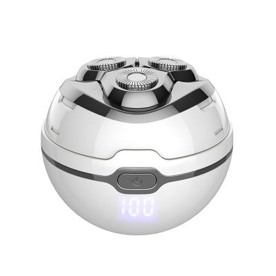 China JD-818 Men's Triple Blade Portable Travel Battery Life Long Shaver Washable Smart Spherical Shaver for sale