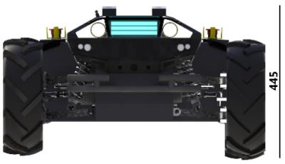 China 50kg Max Load Differential Wheeled Robot Chassis Ip65 Protection Level for sale