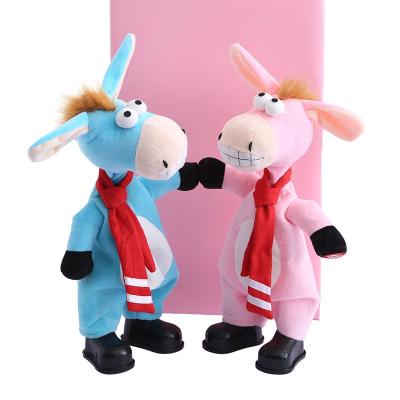 China 2021 New Plush Singing Toys Custom Musical Dancing Soft Stuffed Small Donkeys Stuffed Animals Toy for sale