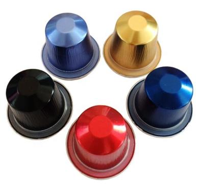 China Good Material Supply Quality 37mm Nespresso Eco - Friendly Aluminum Coffee Capsule With Lid for sale