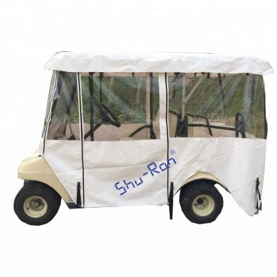 China Ezgo Four Passenger Golf High Quality Polyester Modified Golf Cart Enclosures, Golf Cart Rain Cover With Doors for sale