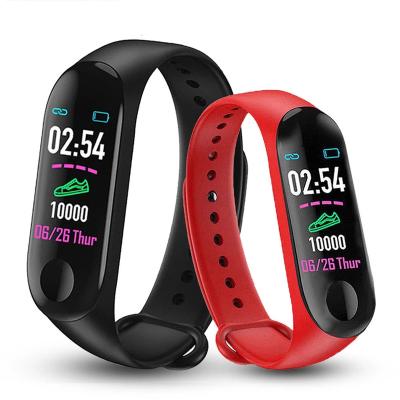 China APP Control M3 Plus Smart Watch Heart Rate Blood Pressure Health Waterproof Smart Watch M3 Wristband Fitness Tracker Pro for sale