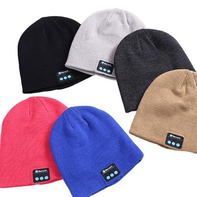 China Wireless Headband Earphones Sports Music Beanie Hat Winter Hat Smart Headphones With Speaker For Smartphones for sale