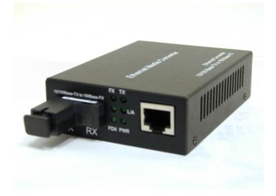 China 10 / 100M Fiber Optic Ethernet Converter , Single Mode Fiber Media Converter for sale