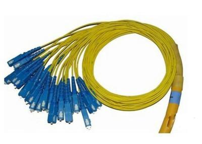 China 24 Fiber Breakout Optical Fiber Patch Cord PVC Jacket , Universal Fiber Optic Jumper for sale