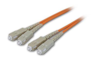 China SC-SC 50 / 125 OM2 3.0MM Duplex Fiber Optic Patch Cord PVC / LSZH for sale