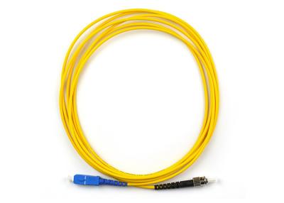 China SC-SC Fiber optic Patch Cord 9 / 125 Singlemode Simplex for long distance transmission for sale