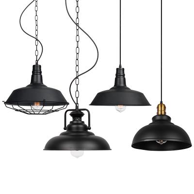 China Cheapest Price Vintage Industrial Black Chandelier Farmhouse Surface Mounted Ceiling Lamp for sale