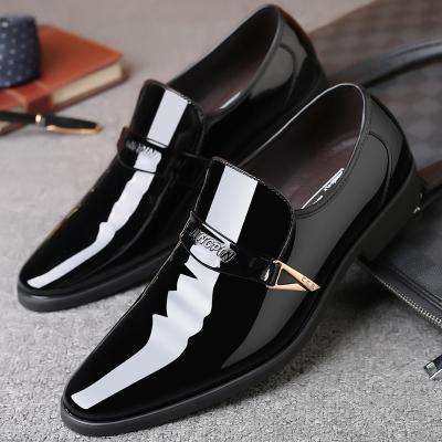 China Wholesale Hot Selling Light Leather Flat Shoes Adult Hard Sole Business Black Slip On Loafers Loafers Man Leather Shoes for sale