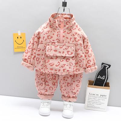 China Autumn Baby Girls Clothes Leopard Top+Pants Casual Casual Kids Clothing Tracksuit Fits Toddler BoysToddler Sets Kids Clothing for sale