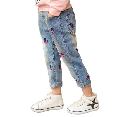 China Breathable 4-13 Years Kids Girl Clothes Bottoms Denim Clothing Pants Kids Girls Jeans Pants for sale