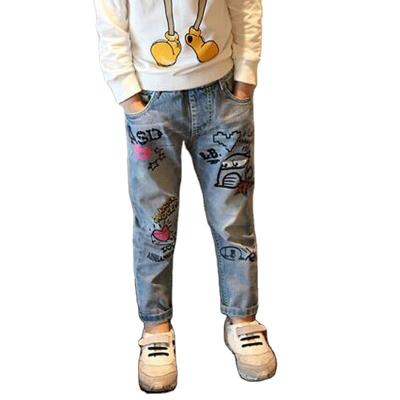 China Breathable 4-13 Years Kids Girl Clothes Denim Clothing Pants Kids Girls Jeans Pants for sale