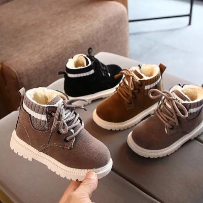 China Flat Baby Boys Snow Bottom Non-slip Child Martin Boot Toddler Boot Soft Warm Shoes Autumn Winter Kids Outdoor Casual Boots for sale