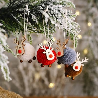 China Christamas Home Decoration Deer Shaped Hanging Doll Christmas Tree Ornament Christmas Gift For Kids for sale