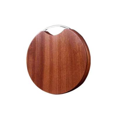 China Sustainable Eco Friendly Kitchen Meat Vegetables A Set Three Sizes Round Brown Wooden Chopping Cutting Board for sale