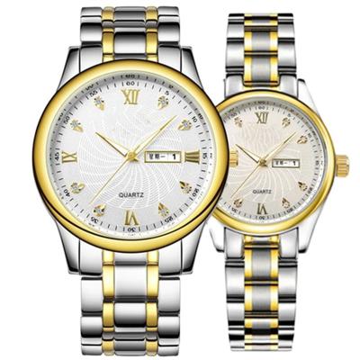 China Reloj impermeable del cuarzo de los pares 5ATM, Diamond Couple Watches impermeable a la arena en venta