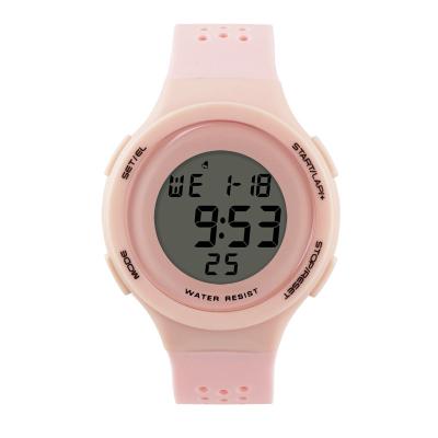 China Colorful LCD Digital Hand Watch With Original Silicone Rubber Strap for sale